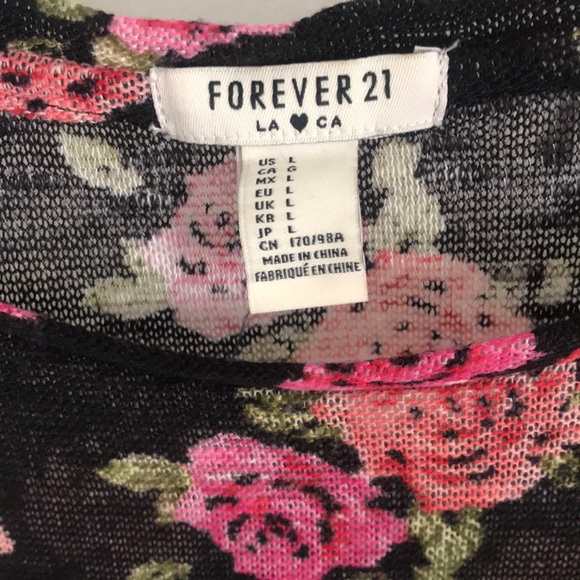 sheer floral crop top - Picture 3 of 3